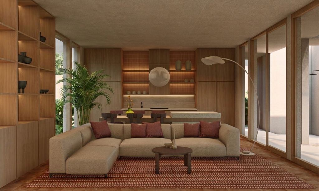 The Courtyard open-plan living and kitchen