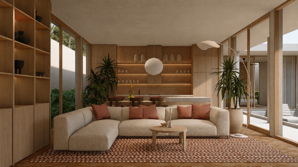 The Terrace open-plan living room and kitchen