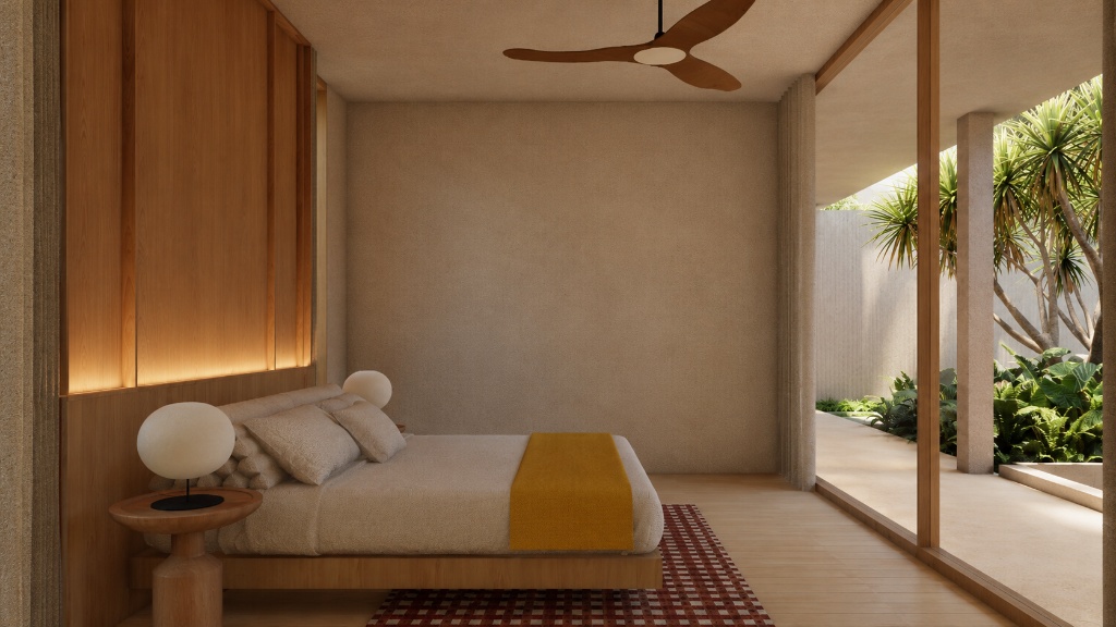 The Terrace bedroom 4 with verandah and tropical garden